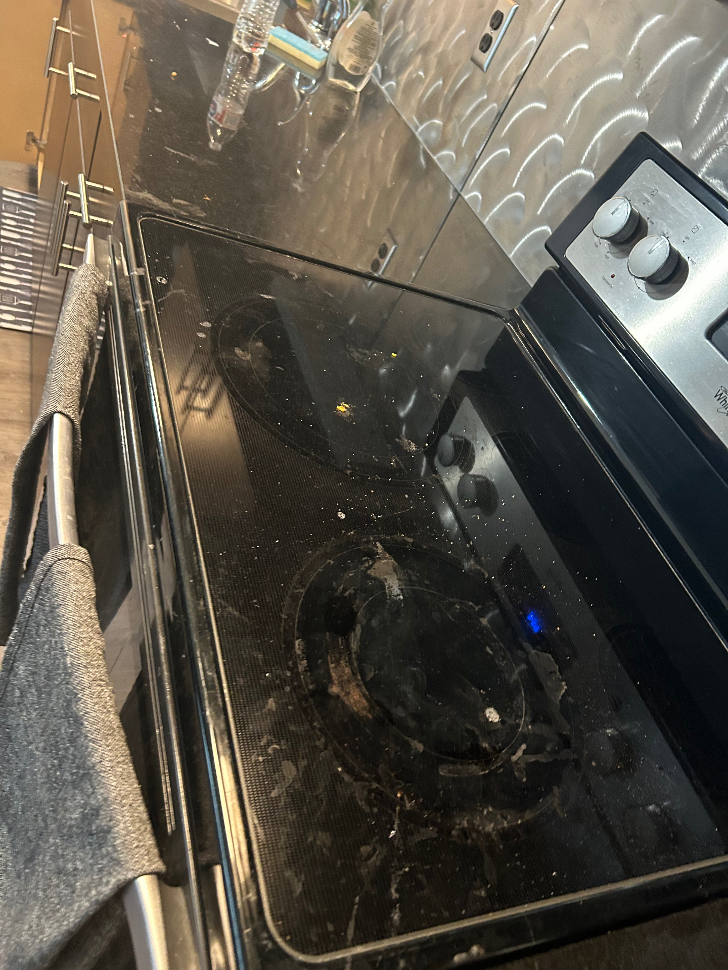 Before Stove top deep clean